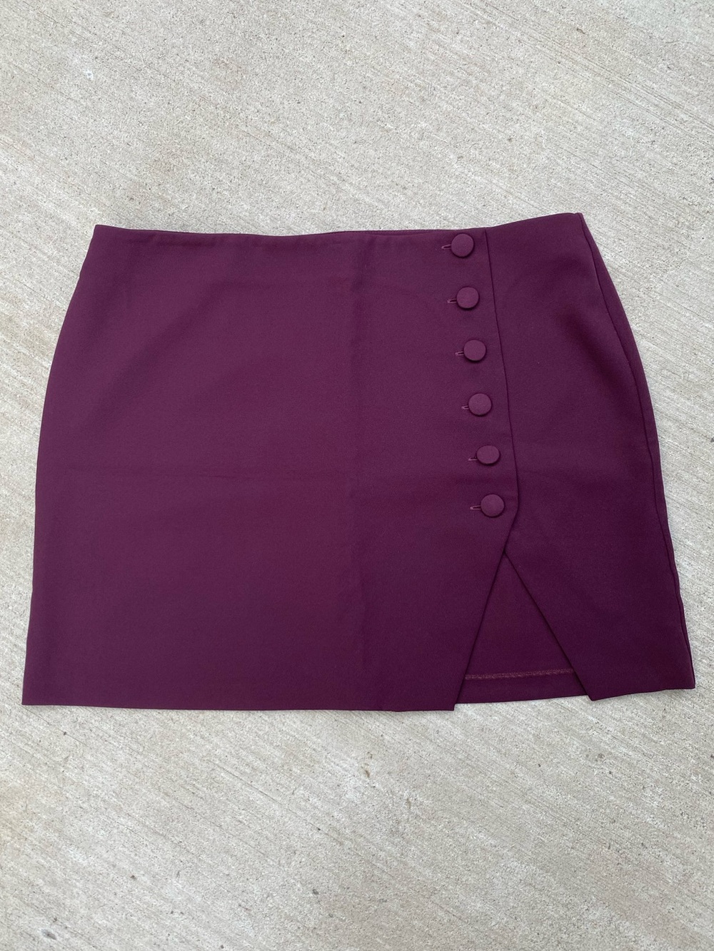 Burgundy Mini-Skirt